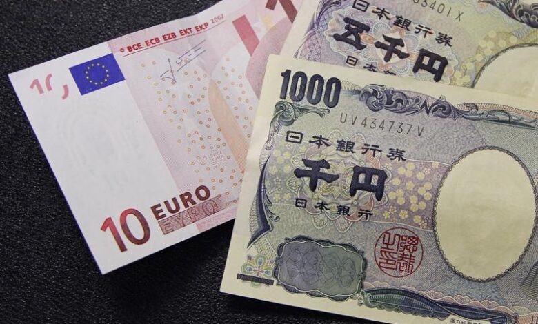 توقعات سعر زوج يورو/ين ياباني (EUR/JPY): كسر منطقة 163.50 والدعم يظهر عند المتوسط المتحرك الأسي 9 أيام 1 زوج يورو/ين ياباني