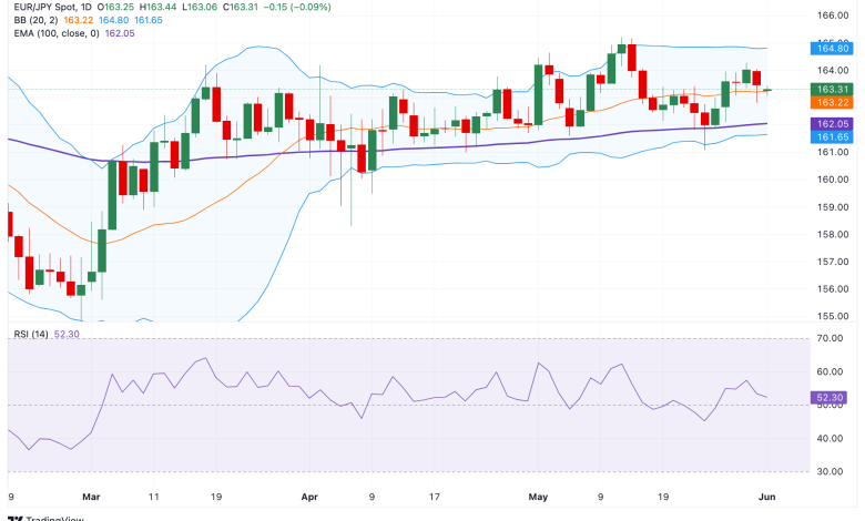 توقعات EUR/JPY: التوقعات الصعودية قائمة طالما بقي السعر فوق 163.00 1 EUR/JPY